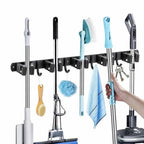 Support mural multifonctionnel en acier inoxydable pour balais et serpillères, rangement pour salle de bain, cuisine, garage, jardin, organisateur d'outils - FATAONSupport mural multifonctionnel en acier inoxydable pour balais et serpillères, rangement pour salle de bain, cuisine, garage, jardin, organisateur d'outilsSolutions MaisonFATAON