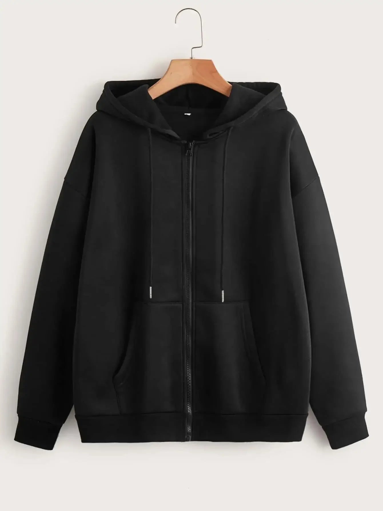 Surdimensionné sweat à capuche pour femme décontracté solide fermeture éclair sweat à capuche Harajuku coréen lâche Couple veste à capuche manteau Streetwear - FATAONSurdimensionné sweat à capuche pour femme décontracté solide fermeture éclair sweat à capuche Harajuku coréen lâche Couple veste à capuche manteau StreetwearMode HommeFATAON
