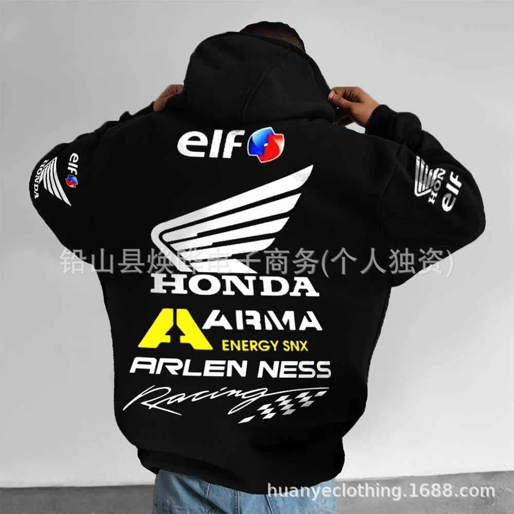 Sweat à capuche pour passionnés de moto pour hommes et femmes, pull à manches longues, imprimé Honda, veste de sport et de loisirs, automne/hiver - FATAONSweat à capuche pour passionnés de moto pour hommes et femmes, pull à manches longues, imprimé Honda, veste de sport et de loisirs, automne/hiverMode HommeFATAON