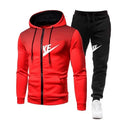 Sweat-shirt à capuche avec fermeture éclair + pantalon long pour hommes, nouvelle mode décontractée, fitness en plein air, ensemble deux pièces, automne et hiver - FATAONSweat-shirt à capuche avec fermeture éclair + pantalon long pour hommes, nouvelle mode décontractée, fitness en plein air, ensemble deux pièces, automne et hiverMode HommeFATAON