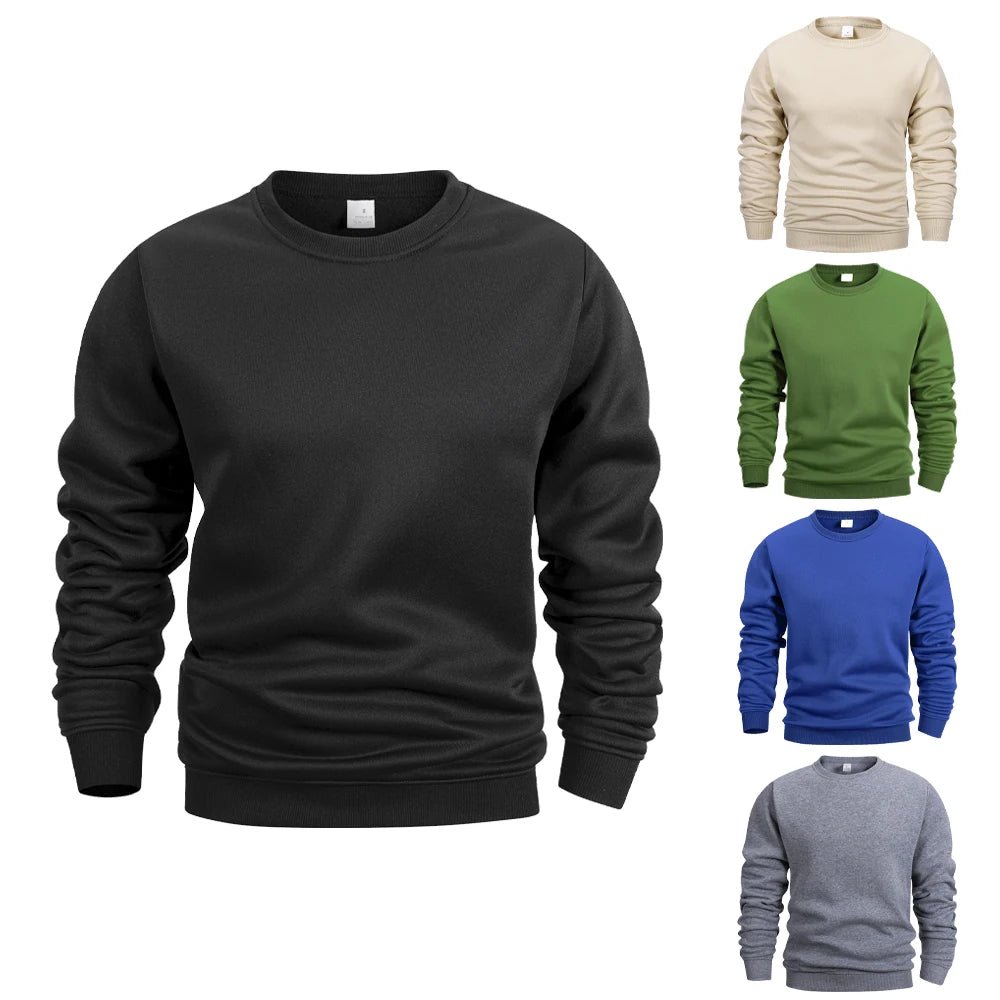 Sweat-shirt à col rond pour hommes, couleur unie, printemps, extérieur, décontracté, quotidien, manches longues, pull à capuche, vêtements de sport pour hommes - FATAONSweat-shirt à col rond pour hommes, couleur unie, printemps, extérieur, décontracté, quotidien, manches longues, pull à capuche, vêtements de sport pour hommesMode HommeFATAON