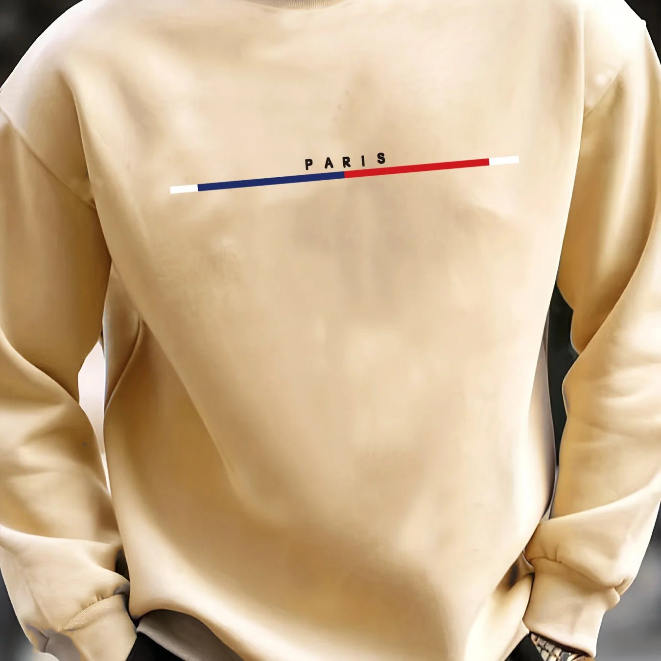 Sweat-shirt de sport décontracté pour hommes, ample, surdimensionné, imprimé Paris, avec pull chaud en polaire, col rond, manches longues, automne et hiver - FATAONSweat-shirt de sport décontracté pour hommes, ample, surdimensionné, imprimé Paris, avec pull chaud en polaire, col rond, manches longues, automne et hiverMode HommeFATAON