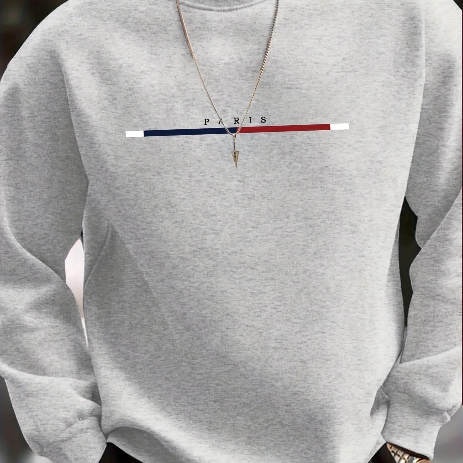 Sweat-shirt de sport décontracté pour hommes, ample, surdimensionné, imprimé Paris, avec pull chaud en polaire, col rond, manches longues, automne et hiver - FATAONSweat-shirt de sport décontracté pour hommes, ample, surdimensionné, imprimé Paris, avec pull chaud en polaire, col rond, manches longues, automne et hiverMode HommeFATAON
