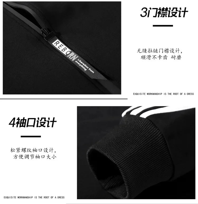 Sweat-shirts et pantalons de survêtement à fermeture éclair pour l'automne et l'hiver, ensembles de vêtements de sport décontractés pour hommes, ensembles de Jogging et de Fitness pour hommes 2026 - FATAONSweat-shirts et pantalons de survêtement à fermeture éclair pour l'automne et l'hiver, ensembles de vêtements de sport décontractés pour hommes, ensembles de Jogging et de Fitness pour hommes 2026Mode HommeFATAON