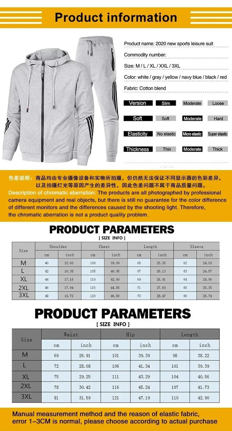 Sweat-shirts et pantalons de survêtement à fermeture éclair pour l'automne et l'hiver, ensembles de vêtements de sport décontractés pour hommes, ensembles de Jogging et de Fitness pour hommes 2026 - FATAONSweat-shirts et pantalons de survêtement à fermeture éclair pour l'automne et l'hiver, ensembles de vêtements de sport décontractés pour hommes, ensembles de Jogging et de Fitness pour hommes 2026Mode HommeFATAON