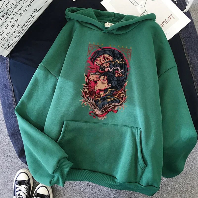 Sweats à capuche Shingeki No Kyojin, Attaque des Titans, PVD, Anime japonais, Vêtements Manga, Eren Yeager - FATAONSweats à capuche Shingeki No Kyojin, Attaque des Titans, PVD, Anime japonais, Vêtements Manga, Eren YeagerMode HommeFATAON
