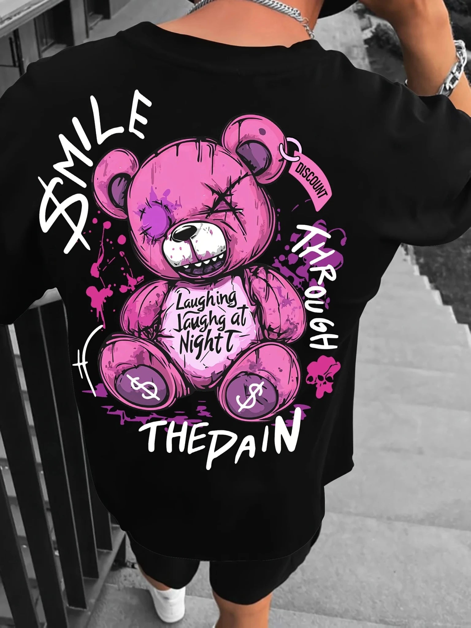 T-shirt col rond respirant et confortable pour hommes, style tendance, avec lettres d'ours en peluche imprimées, haut d'extérieur, nouvelle collection été - FATAONT-shirt col rond respirant et confortable pour hommes, style tendance, avec lettres d'ours en peluche imprimées, haut d'extérieur, nouvelle collection étéMode HommeFATAON