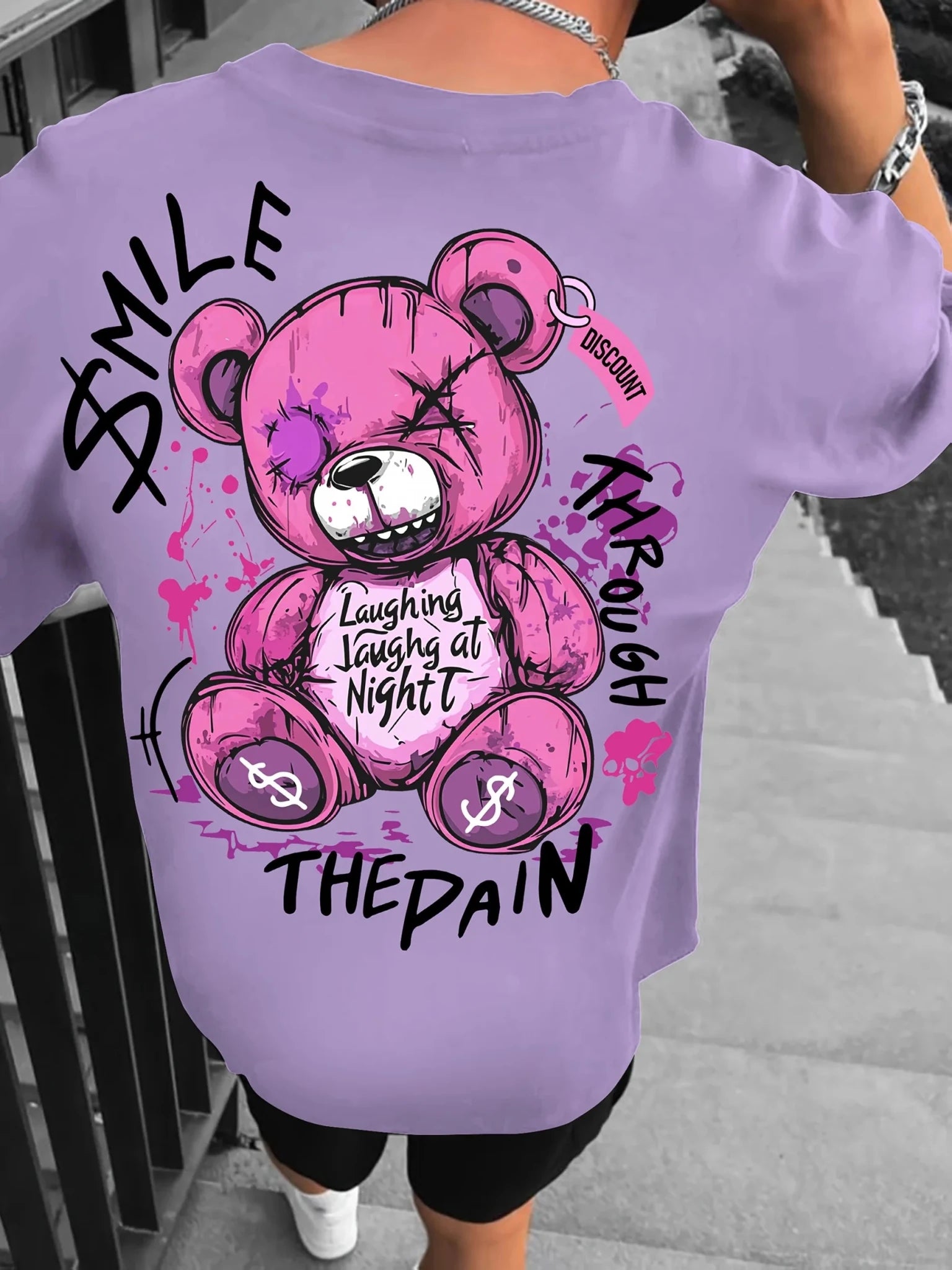 T-shirt col rond respirant et confortable pour hommes, style tendance, avec lettres d'ours en peluche imprimées, haut d'extérieur, nouvelle collection été - FATAONT-shirt col rond respirant et confortable pour hommes, style tendance, avec lettres d'ours en peluche imprimées, haut d'extérieur, nouvelle collection étéMode HommeFATAON