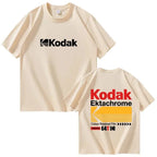 T-shirt imprimé Kodak pour homme 2026, 100 % coton, décontracté, tendance, coupe ample à manches courtes - FATAONT-shirt imprimé Kodak pour homme 2026, 100 % coton, décontracté, tendance, coupe ample à manches courtesMode HommeFATAON