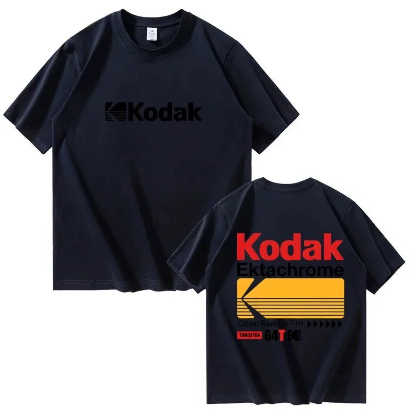T-shirt imprimé Kodak pour homme 2026, 100 % coton, décontracté, tendance, coupe ample à manches courtes - FATAONT-shirt imprimé Kodak pour homme 2026, 100 % coton, décontracté, tendance, coupe ample à manches courtesMode HommeFATAON