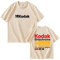 T-shirt imprimé Kodak pour homme 2026, 100 % coton, décontracté, tendance, coupe ample à manches courtes - FATAONT-shirt imprimé Kodak pour homme 2026, 100 % coton, décontracté, tendance, coupe ample à manches courtesMode HommeFATAON