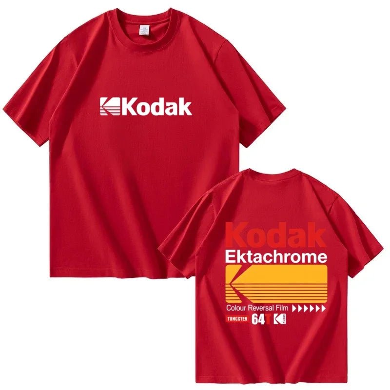 T-shirt imprimé Kodak pour homme 2026, 100 % coton, décontracté, tendance, coupe ample à manches courtes - FATAONT-shirt imprimé Kodak pour homme 2026, 100 % coton, décontracté, tendance, coupe ample à manches courtesMode HommeFATAON