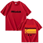 T-shirt imprimé Kodak pour homme 2026, 100 % coton, décontracté, tendance, coupe ample à manches courtes - FATAONT-shirt imprimé Kodak pour homme 2026, 100 % coton, décontracté, tendance, coupe ample à manches courtesMode HommeFATAON