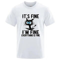 T-shirt pour homme de haute qualité 100% coton, T-shirt imprimé chat drôle et cool, T-shirt décontracté à manches courtes pour homme, T-shirt homme, haut pour homme - FATAONT-shirt pour homme de haute qualité 100% coton, T-shirt imprimé chat drôle et cool, T-shirt décontracté à manches courtes pour homme, T-shirt homme, haut pour hommeMode HommeFATAON