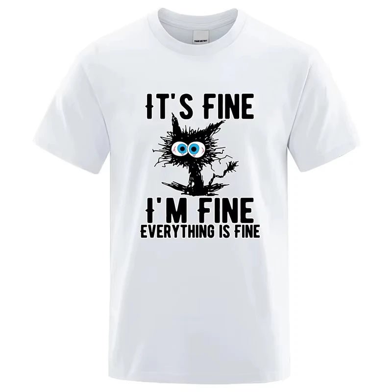 T-shirt pour homme de haute qualité 100% coton, T-shirt imprimé chat drôle et cool, T-shirt décontracté à manches courtes pour homme, T-shirt homme, haut pour homme - FATAONT-shirt pour homme de haute qualité 100% coton, T-shirt imprimé chat drôle et cool, T-shirt décontracté à manches courtes pour homme, T-shirt homme, haut pour hommeMode HommeFATAON