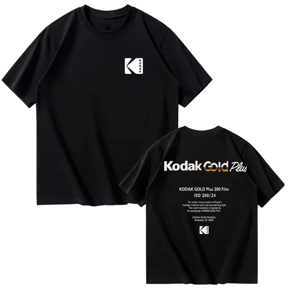 T-shirt unisexe en coton Kodak Polychrome Rainbow Back Print, style vintage rétro, manches courtes, Y2K, streetwear décontracté, motif graphique film - FATAONT-shirt unisexe en coton Kodak Polychrome Rainbow Back Print, style vintage rétro, manches courtes, Y2K, streetwear décontracté, motif graphique filmMode HommeFATAON