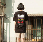T-shirt unisexe en coton Kodak Polychrome Rainbow Back Print, style vintage rétro, manches courtes, Y2K, streetwear décontracté, motif graphique film - FATAONT-shirt unisexe en coton Kodak Polychrome Rainbow Back Print, style vintage rétro, manches courtes, Y2K, streetwear décontracté, motif graphique filmMode HommeFATAON