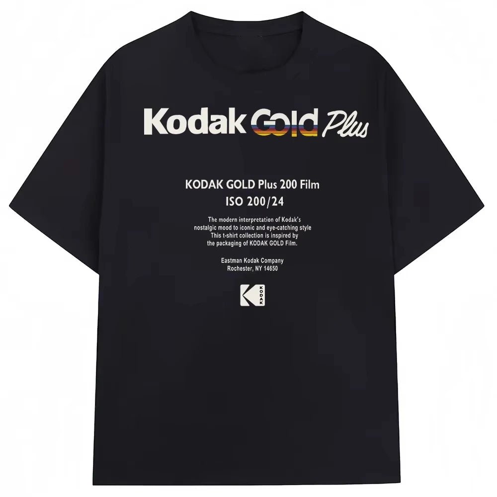 T-shirt unisexe en coton Kodak Polychrome Rainbow Back Print, style vintage rétro, manches courtes, Y2K, streetwear décontracté, motif graphique film - FATAONT-shirt unisexe en coton Kodak Polychrome Rainbow Back Print, style vintage rétro, manches courtes, Y2K, streetwear décontracté, motif graphique filmMode HommeFATAON