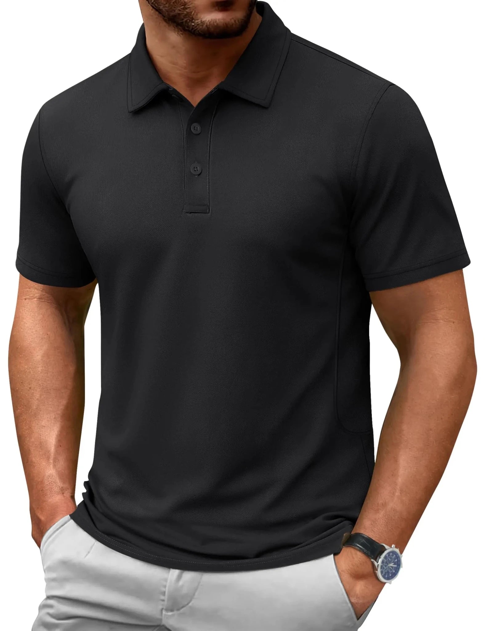 TACVASEN-Polo d'été 72% en coton pour homme, t-shirt de golf respirant, sport actif, randonnée, t-shirts de travail décontractés - FATAONTACVASEN-Polo d'été 72% en coton pour homme, t-shirt de golf respirant, sport actif, randonnée, t-shirts de travail décontractésMode HommeFATAON