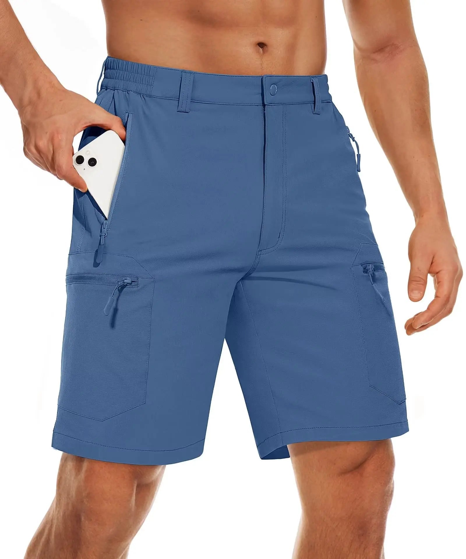 TACVASEN Short cargo d'été à 5 poches zippées, séchage rapide, pour homme, short de pêche, extensible, pour la randonnée en plein air, short de travail en nylon, léger - FATAONTACVASEN Short cargo d'été à 5 poches zippées, séchage rapide, pour homme, short de pêche, extensible, pour la randonnée en plein air, short de travail en nylon, légerMode HommeFATAON
