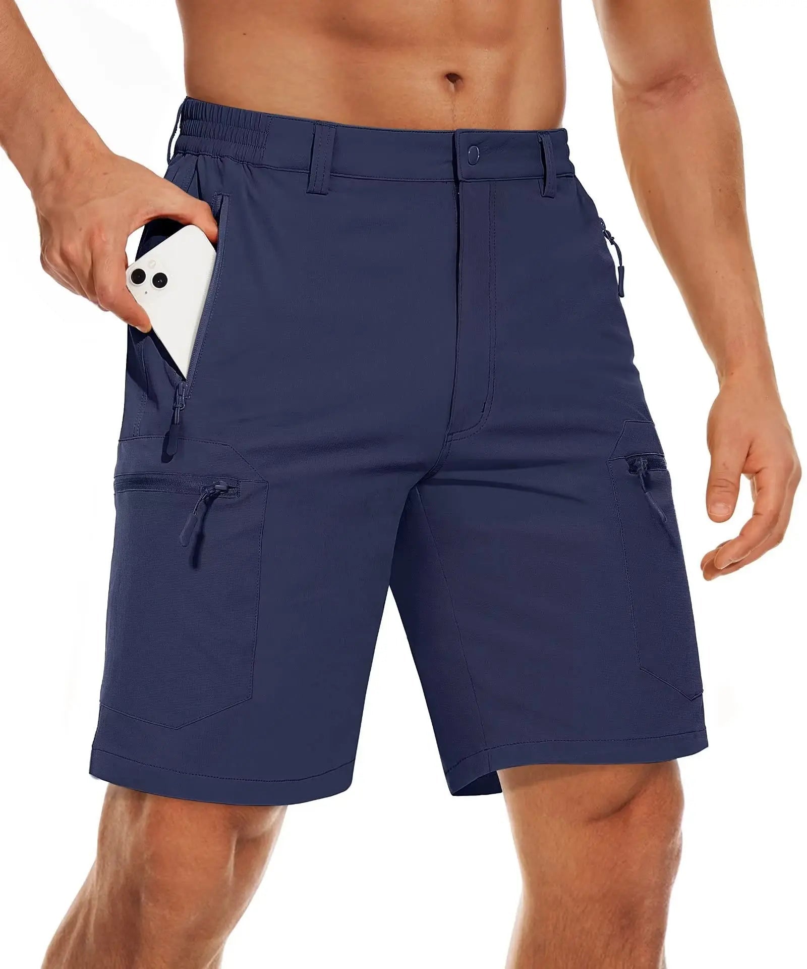 TACVASEN Short cargo d'été à 5 poches zippées, séchage rapide, pour homme, short de pêche, extensible, pour la randonnée en plein air, short de travail en nylon, léger - FATAONTACVASEN Short cargo d'été à 5 poches zippées, séchage rapide, pour homme, short de pêche, extensible, pour la randonnée en plein air, short de travail en nylon, légerMode HommeFATAON