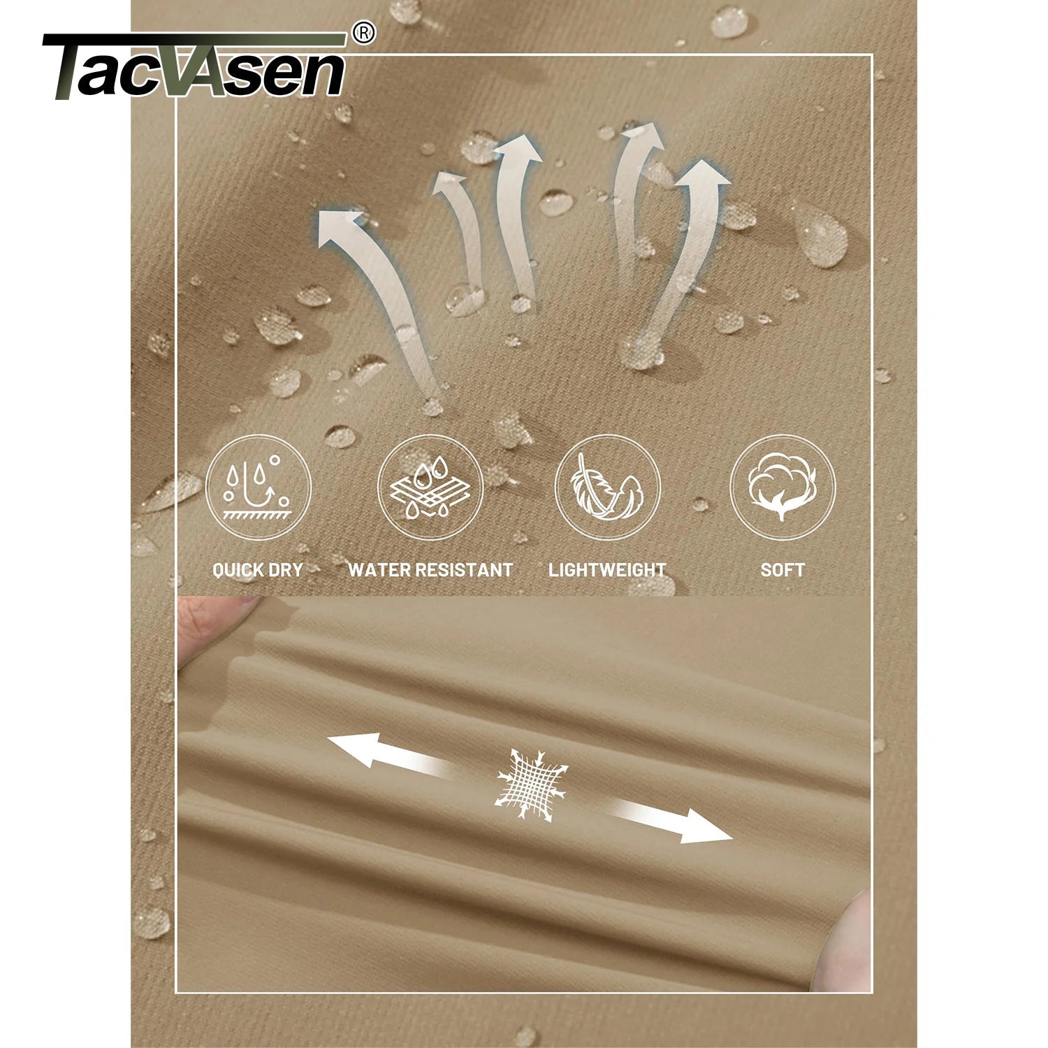 TACVASEN Short cargo d'été à 5 poches zippées, séchage rapide, pour homme, short de pêche, extensible, pour la randonnée en plein air, short de travail en nylon, léger - FATAONTACVASEN Short cargo d'été à 5 poches zippées, séchage rapide, pour homme, short de pêche, extensible, pour la randonnée en plein air, short de travail en nylon, légerMode HommeFATAON
