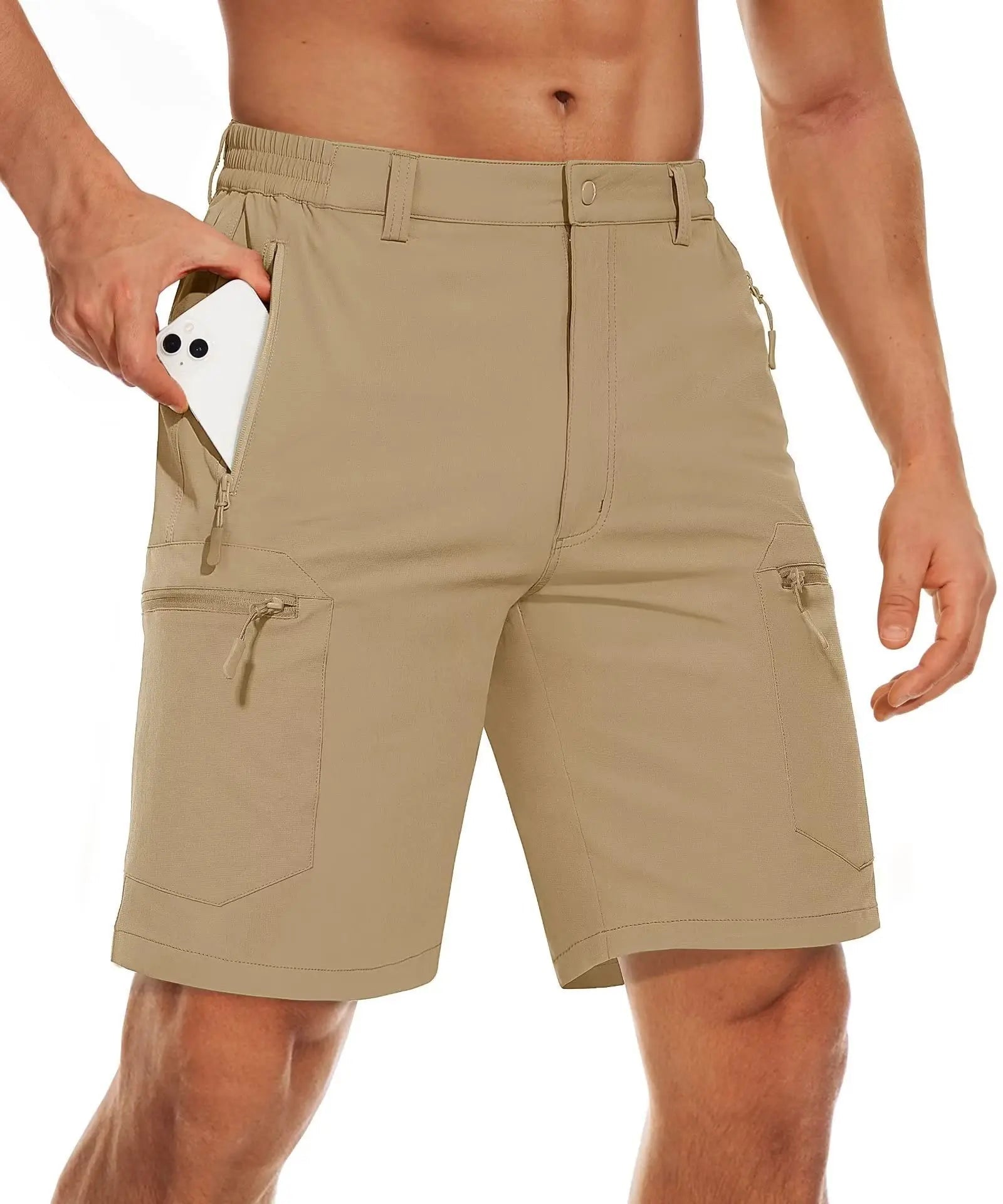 TACVASEN Short cargo d'été à 5 poches zippées, séchage rapide, pour homme, short de pêche, extensible, pour la randonnée en plein air, short de travail en nylon, léger - FATAONTACVASEN Short cargo d'été à 5 poches zippées, séchage rapide, pour homme, short de pêche, extensible, pour la randonnée en plein air, short de travail en nylon, légerMode HommeFATAON