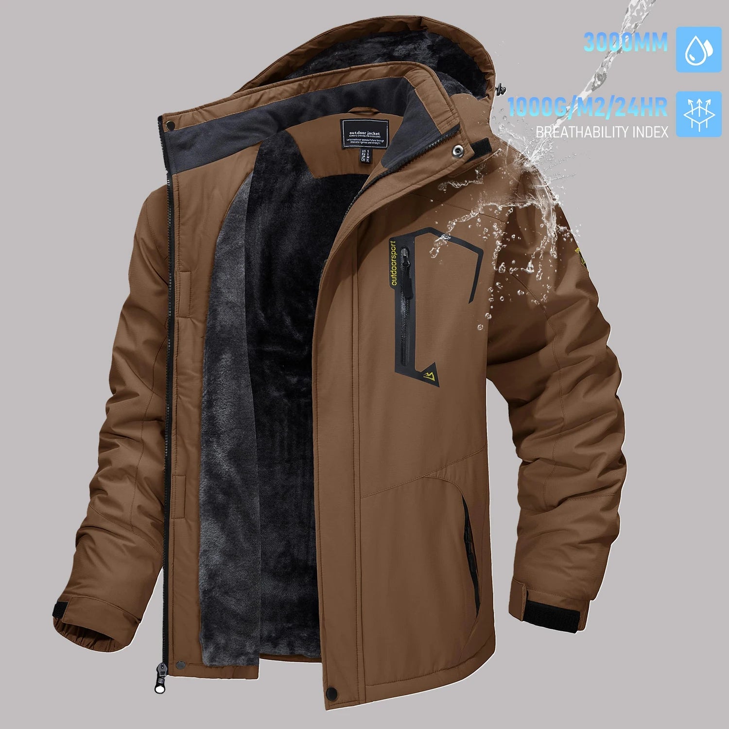 TACVASEN vestes de Ski d'hiver pour hommes manteaux polaires imperméables veste de Snowboard thermique isolée Parka imperméable avec capuche Parka homme - FATAONTACVASEN vestes de Ski d'hiver pour hommes manteaux polaires imperméables veste de Snowboard thermique isolée Parka imperméable avec capuche Parka hommeMode HommeFATAON
