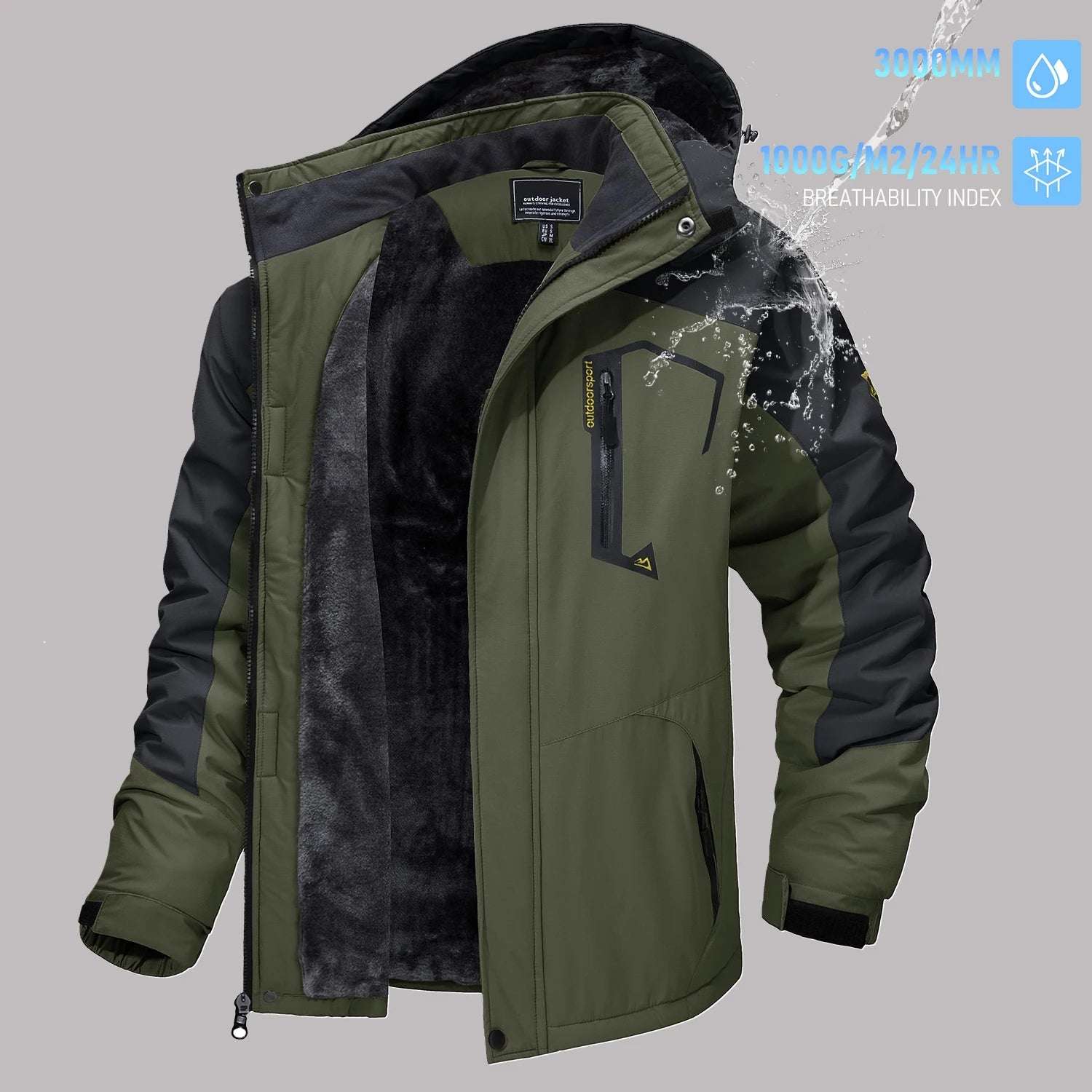 TACVASEN vestes de Ski d'hiver pour hommes manteaux polaires imperméables veste de Snowboard thermique isolée Parka imperméable avec capuche Parka homme - FATAONTACVASEN vestes de Ski d'hiver pour hommes manteaux polaires imperméables veste de Snowboard thermique isolée Parka imperméable avec capuche Parka hommeMode HommeFATAON