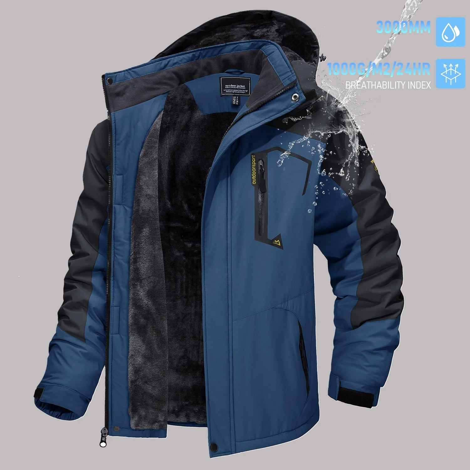 TACVASEN vestes de Ski d'hiver pour hommes manteaux polaires imperméables veste de Snowboard thermique isolée Parka imperméable avec capuche Parka homme - FATAONTACVASEN vestes de Ski d'hiver pour hommes manteaux polaires imperméables veste de Snowboard thermique isolée Parka imperméable avec capuche Parka hommeMode HommeFATAON