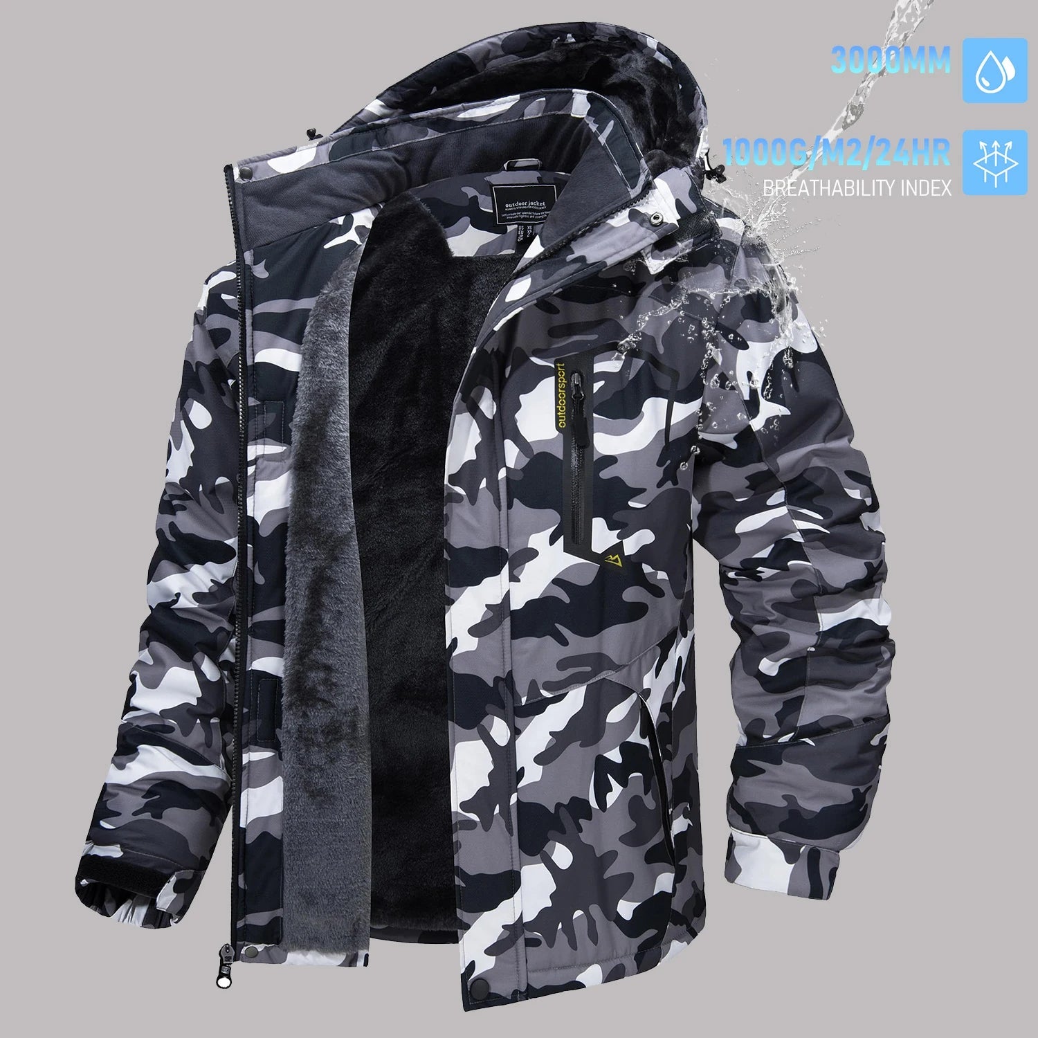 TACVASEN vestes de Ski d'hiver pour hommes manteaux polaires imperméables veste de Snowboard thermique isolée Parka imperméable avec capuche Parka homme - FATAONTACVASEN vestes de Ski d'hiver pour hommes manteaux polaires imperméables veste de Snowboard thermique isolée Parka imperméable avec capuche Parka hommeMode HommeFATAON