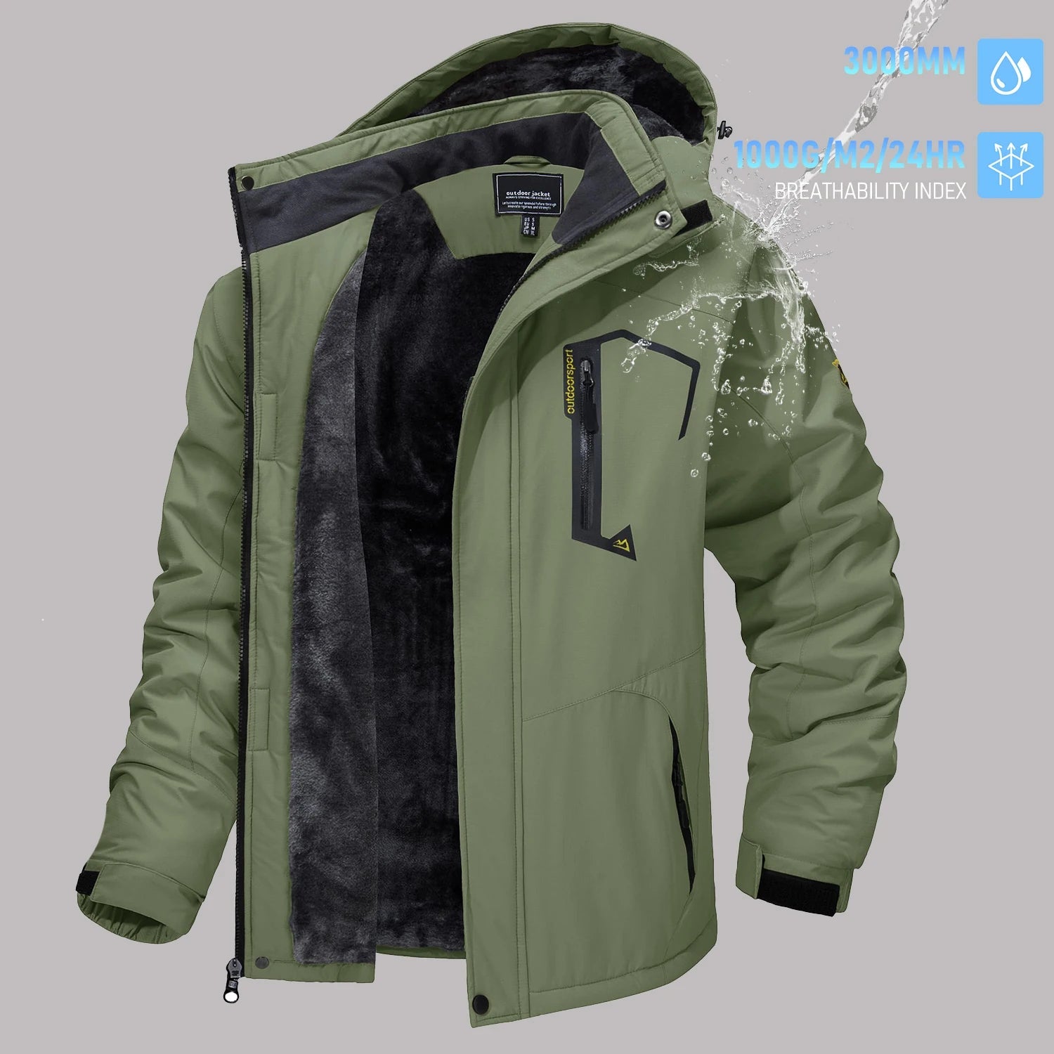 TACVASEN vestes de Ski d'hiver pour hommes manteaux polaires imperméables veste de Snowboard thermique isolée Parka imperméable avec capuche Parka homme - FATAONTACVASEN vestes de Ski d'hiver pour hommes manteaux polaires imperméables veste de Snowboard thermique isolée Parka imperméable avec capuche Parka hommeMode HommeFATAON