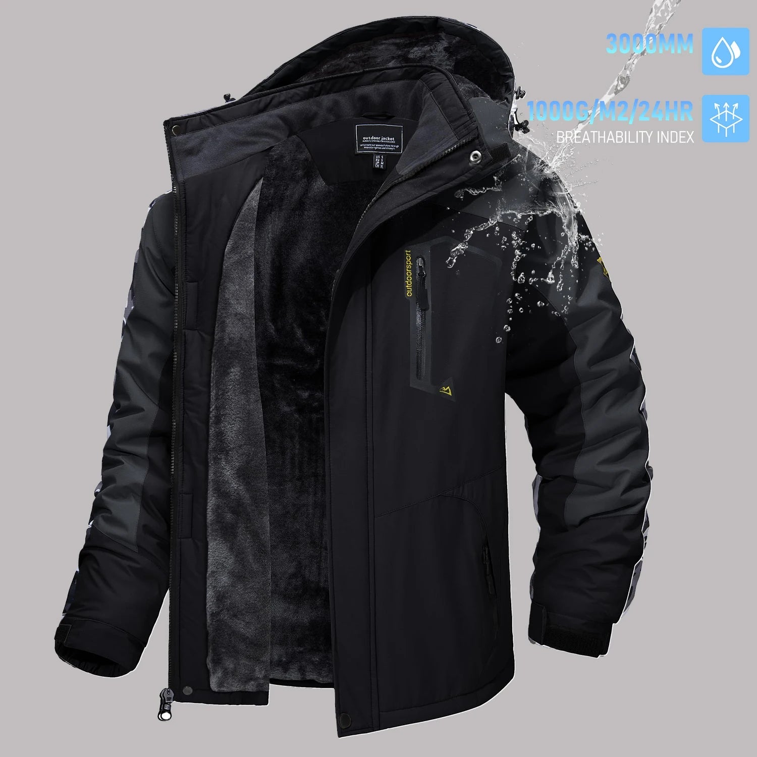 TACVASEN vestes de Ski d'hiver pour hommes manteaux polaires imperméables veste de Snowboard thermique isolée Parka imperméable avec capuche Parka homme - FATAONTACVASEN vestes de Ski d'hiver pour hommes manteaux polaires imperméables veste de Snowboard thermique isolée Parka imperméable avec capuche Parka hommeMode HommeFATAON