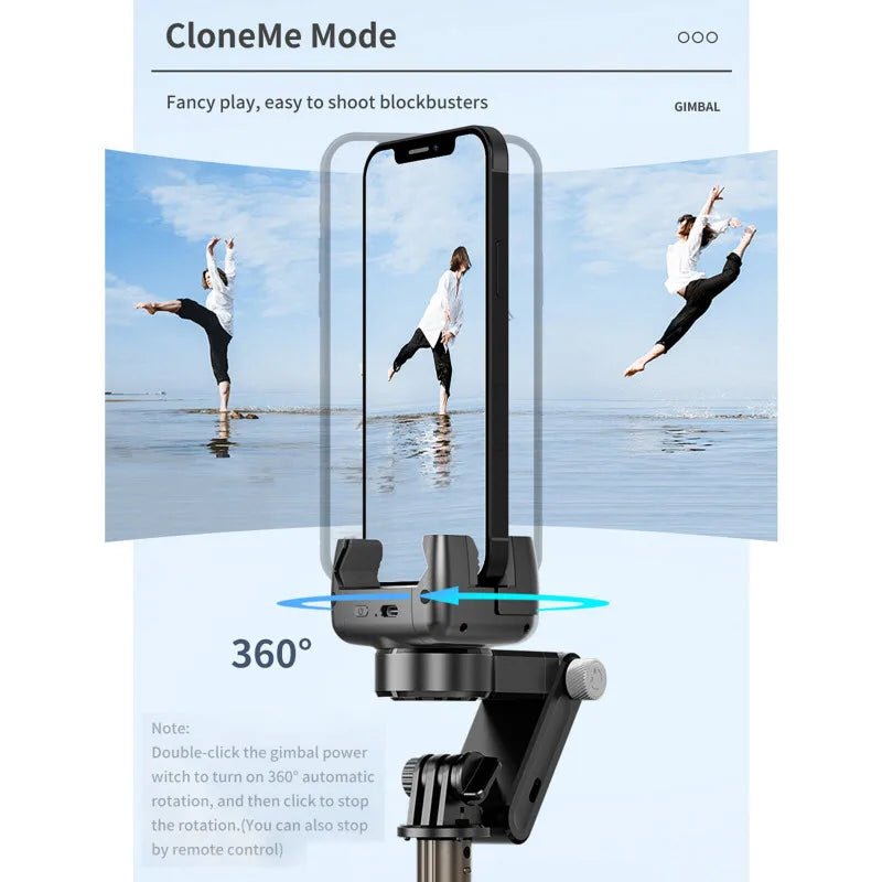 Takenoken Auto Face Tracking Gimbal Stabilizer Smartphone 360° Rotation Remote for Android iPhone LED Light Selfie Stick Tripod - Fix & GoTakenoken Auto Face Tracking Gimbal Stabilizer Smartphone 360° Rotation Remote for Android iPhone LED Light Selfie Stick TripodVidéo & PhotoFix & Go