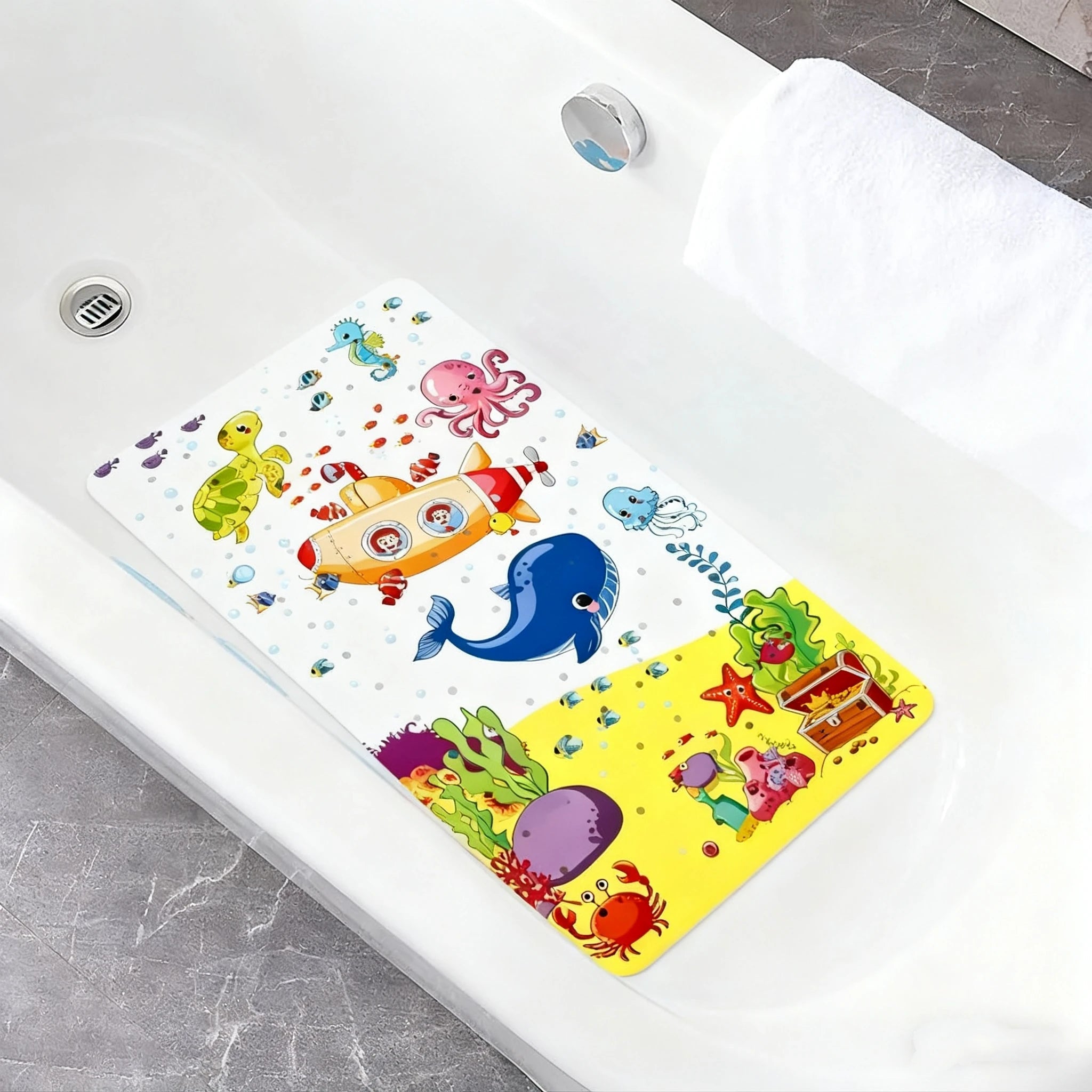 Tapis de bain antidérapant en PVC, avec ventouses et trous de vidange, 15x27,6 pouces/38x70cm, tapis de douche à vidange rapide, tapis de baignoire, 1 pièce - FATAONTapis de bain antidérapant en PVC, avec ventouses et trous de vidange, 15x27,6 pouces/38x70cm, tapis de douche à vidange rapide, tapis de baignoire, 1 pièceSolutions MaisonFATAON