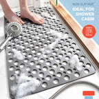Tapis de bain antidérapant et tapis de douche avec ventouses et trous de vidange, doux, lavable en Machine, tapis de baignoire antidérapant, tapis de douche pour l'intérieur - FATAONTapis de bain antidérapant et tapis de douche avec ventouses et trous de vidange, doux, lavable en Machine, tapis de baignoire antidérapant, tapis de douche pour l'intérieurSolutions MaisonFATAON