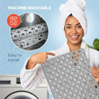 Tapis de bain antidérapant et tapis de douche avec ventouses et trous de vidange, doux, lavable en Machine, tapis de baignoire antidérapant, tapis de douche pour l'intérieur - FATAONTapis de bain antidérapant et tapis de douche avec ventouses et trous de vidange, doux, lavable en Machine, tapis de baignoire antidérapant, tapis de douche pour l'intérieurSolutions MaisonFATAON
