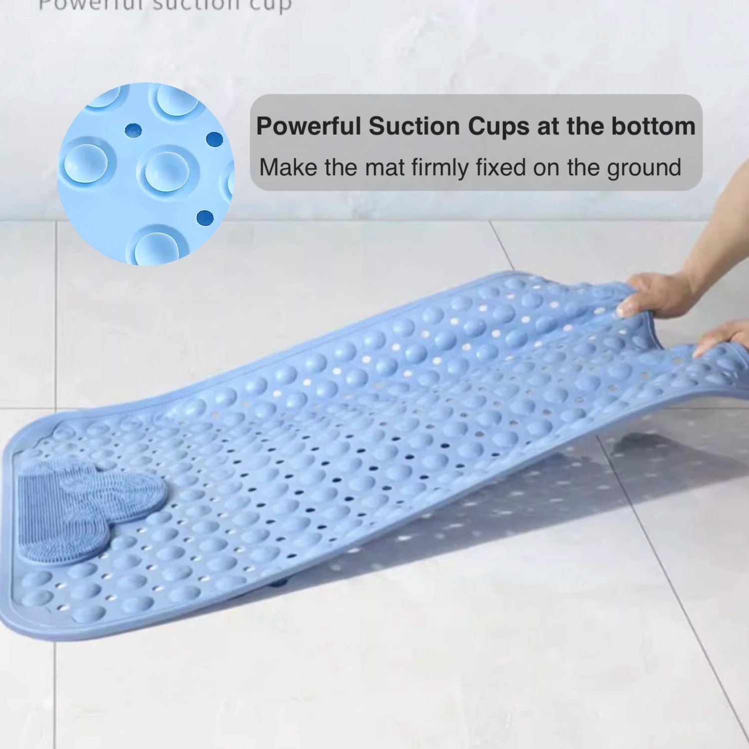Tapis de douche antidérapant en PVC, 1 pièce, avec ventouses et trous de vidange, tapis de douche de Massage, tapis de salle de bain, tapis de baignoire, 15,7x27,5 pouces - FATAONTapis de douche antidérapant en PVC, 1 pièce, avec ventouses et trous de vidange, tapis de douche de Massage, tapis de salle de bain, tapis de baignoire, 15,7x27,5 poucesSolutions MaisonFATAON