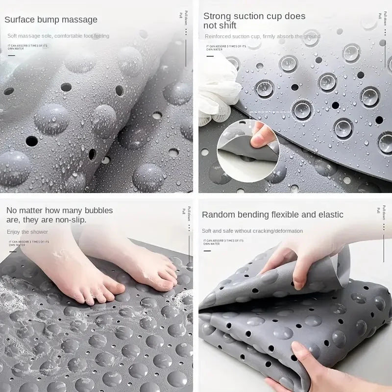 Tapis de douche d'angle antidérapant - 53x53cm - Tapis de douche d'angle pour l'intérieur de la douche, tapis de bain triangulaire antidérapant pour la salle de bain - FATAONTapis de douche d'angle antidérapant - 53x53cm - Tapis de douche d'angle pour l'intérieur de la douche, tapis de bain triangulaire antidérapant pour la salle de bainSolutions MaisonFATAON