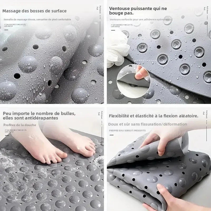 Tapis de douche d'angle antidérapant - 53x53cm - Tapis de douche d'angle pour l'intérieur de la douche, tapis de bain triangulaire antidérapant pour la salle de bain - FATAONTapis de douche d'angle antidérapant - 53x53cm - Tapis de douche d'angle pour l'intérieur de la douche, tapis de bain triangulaire antidérapant pour la salle de bainSolutions MaisonFATAON