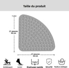 Tapis de douche d'angle antidérapant - 53x53cm - Tapis de douche d'angle pour l'intérieur de la douche, tapis de bain triangulaire antidérapant pour la salle de bain - FATAONTapis de douche d'angle antidérapant - 53x53cm - Tapis de douche d'angle pour l'intérieur de la douche, tapis de bain triangulaire antidérapant pour la salle de bainSolutions MaisonFATAON