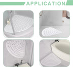 Tapis de douche d'angle antidérapant - 53x53cm - Tapis de douche d'angle pour l'intérieur de la douche, tapis de bain triangulaire antidérapant pour la salle de bain - FATAONTapis de douche d'angle antidérapant - 53x53cm - Tapis de douche d'angle pour l'intérieur de la douche, tapis de bain triangulaire antidérapant pour la salle de bainSolutions MaisonFATAON