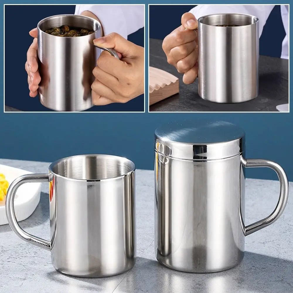 Tasse à café en acier inoxydable, double couche, anti-brûlure, portable, clics, bière, thé, jus, gobelet thermique, 200 ml, 300 ml, 400ml, 1 pièce - FATAONTasse à café en acier inoxydable, double couche, anti-brûlure, portable, clics, bière, thé, jus, gobelet thermique, 200 ml, 300 ml, 400ml, 1 pièceSolutions MaisonFATAON