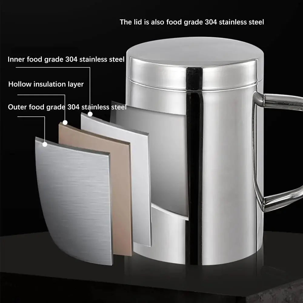 Tasse à café en acier inoxydable, double couche, anti-brûlure, portable, clics, bière, thé, jus, gobelet thermique, 200 ml, 300 ml, 400ml, 1 pièce - FATAONTasse à café en acier inoxydable, double couche, anti-brûlure, portable, clics, bière, thé, jus, gobelet thermique, 200 ml, 300 ml, 400ml, 1 pièceSolutions MaisonFATAON