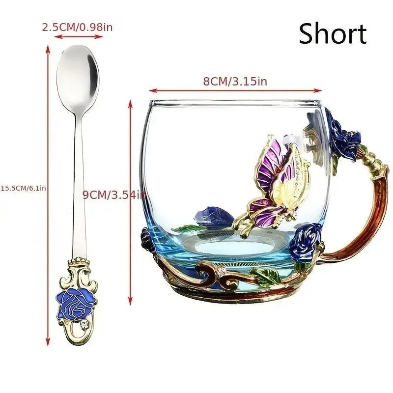 Tasse à thé en émail faite à la main de style rétro européen, tasse en cristal, tasse à lait, tasse à thé aux fleurs de citron, ensemble de tasses à vin haut de gamme, tasse cadeau - FATAONTasse à thé en émail faite à la main de style rétro européen, tasse en cristal, tasse à lait, tasse à thé aux fleurs de citron, ensemble de tasses à vin haut de gamme, tasse cadeauSolutions MaisonFATAON