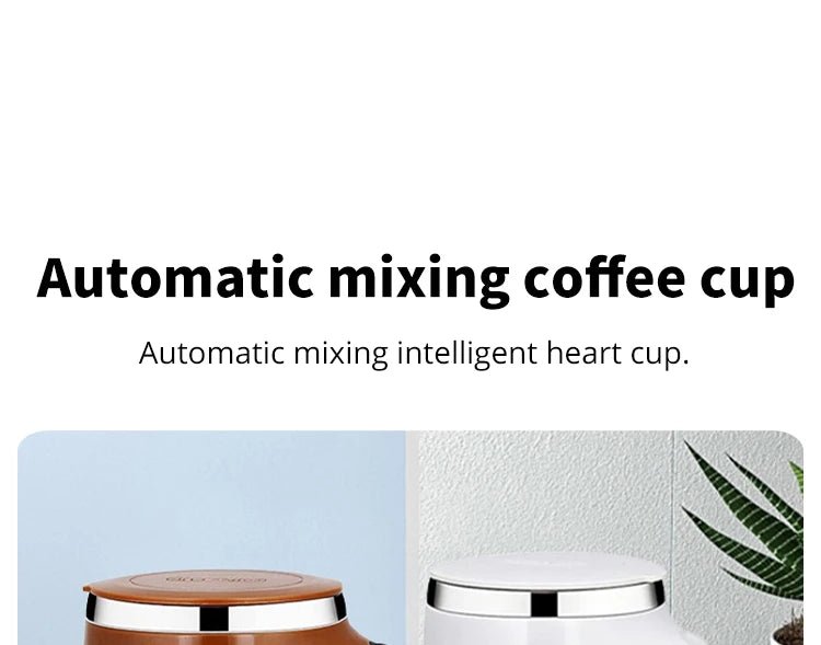 Tasse magnétique rotative électrique en acier inoxydable, tasse à café portable aste, arrête automatique, outils à boire à la maison - FATAONTasse magnétique rotative électrique en acier inoxydable, tasse à café portable aste, arrête automatique, outils à boire à la maisonSolutions MaisonFATAON