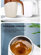 Tasse magnétique rotative électrique en acier inoxydable, tasse à café portable aste, arrête automatique, outils à boire à la maison - FATAONTasse magnétique rotative électrique en acier inoxydable, tasse à café portable aste, arrête automatique, outils à boire à la maisonSolutions MaisonFATAON