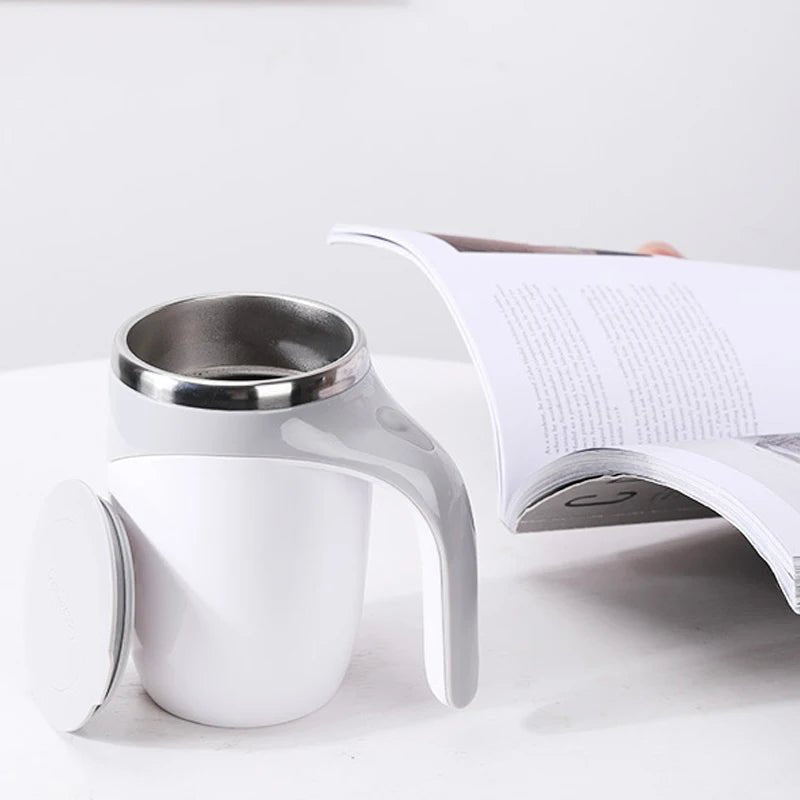 Tasse magnétique rotative électrique en acier inoxydable, tasse à café portable aste, arrête automatique, outils à boire à la maison - FATAONTasse magnétique rotative électrique en acier inoxydable, tasse à café portable aste, arrête automatique, outils à boire à la maisonSolutions MaisonFATAON