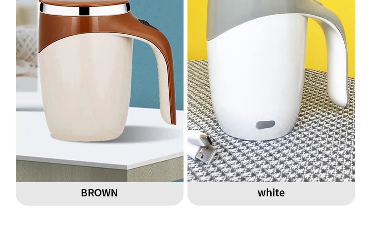 Tasse magnétique rotative électrique en acier inoxydable, tasse à café portable aste, arrête automatique, outils à boire à la maison - FATAONTasse magnétique rotative électrique en acier inoxydable, tasse à café portable aste, arrête automatique, outils à boire à la maisonSolutions MaisonFATAON