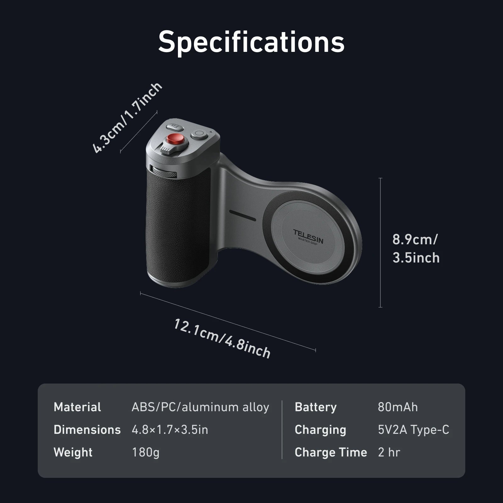 TELESIN Master Grip Kit pour iPhone 17 Pro ProMax téléphone caméra poignée magnétique étui en graphène pour iPhone refroidissement téléphone poignée support - FATAONTELESIN Master Grip Kit pour iPhone 17 Pro ProMax téléphone caméra poignée magnétique étui en graphène pour iPhone refroidissement téléphone poignée supportTechnologie IntelligenteFATAON